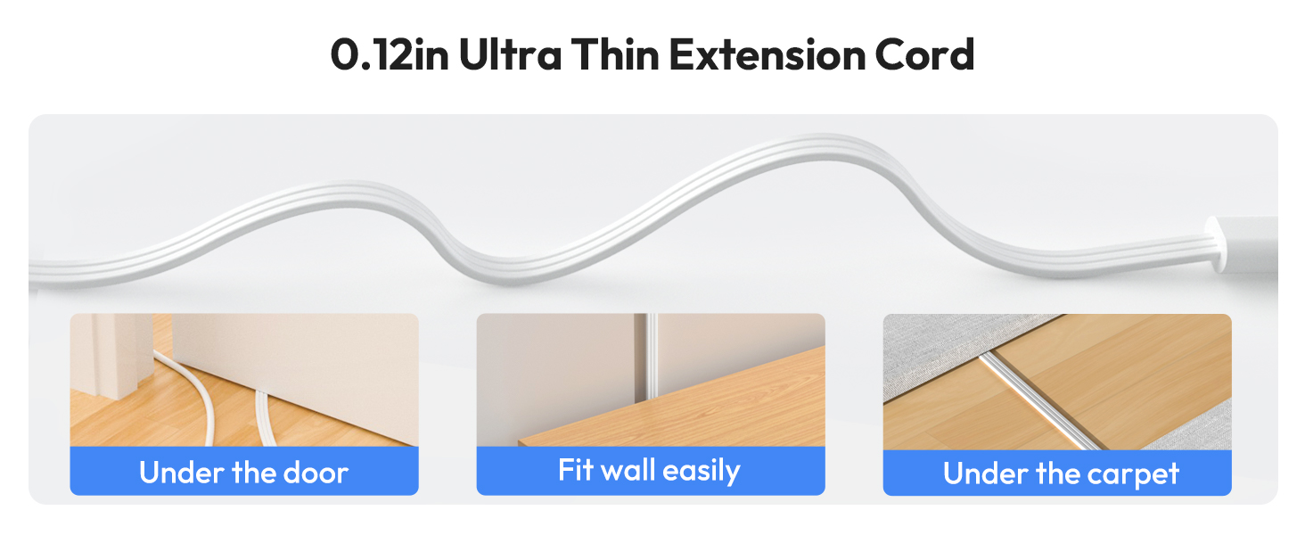 Flat Plug Extension Cord