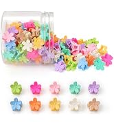Mini Flower Hair Clips 100Pcs, Small Hair Clips Mini Claw Clips Cute Jaw Clips Hair Pins Hair Bar...