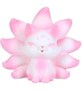 H&amp;W Nine-Tailed Fox Piggy Bank for Kids,Unbreakable Money Bank,Cute Fox Coin Bank for Boys Girls,...
