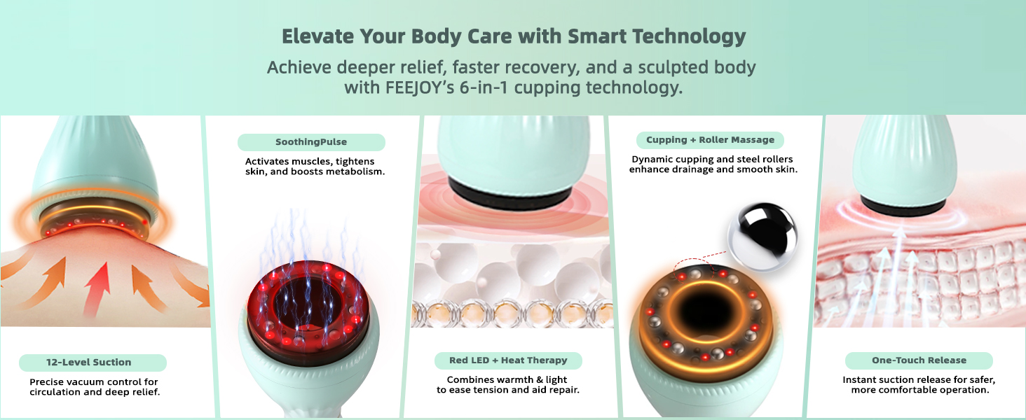 lymphatic drainage massager with suction