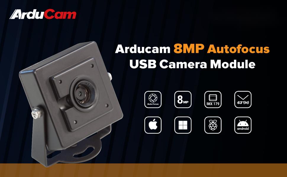Arducam 8MP 1080P Auto Focus USB Camera Module
