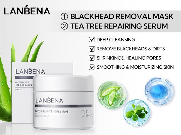 blackhead remover mask; black head remover for face; peel off mask; lanbena nose plants pore strips