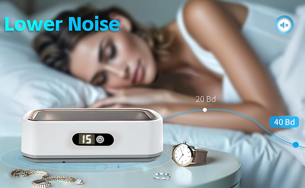 Ultrasonic Jewelry Cleaner, 48KHz Ultrasonic Cleaner Machine for Jewelry