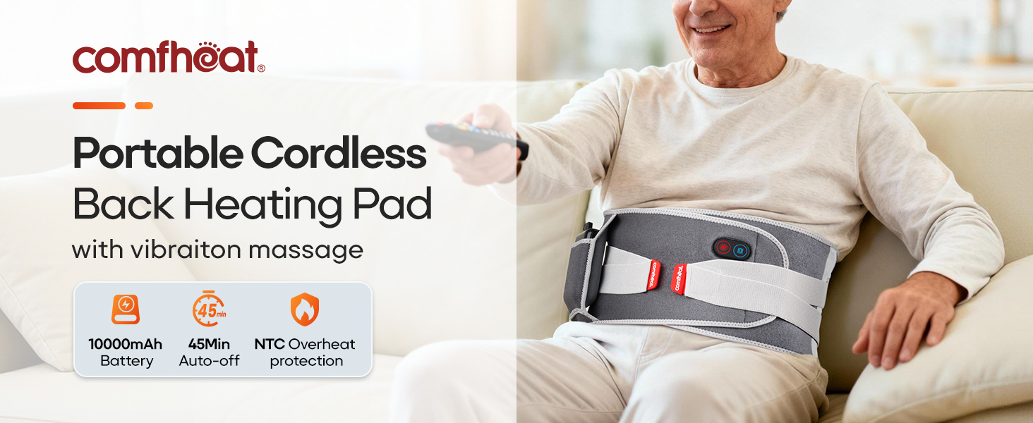 back heating pad massager cordless