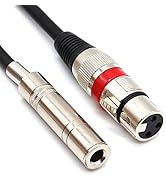 SiYear 6.35 mm 1/4" Female to XLR Female Adapter Cable,Quarter inch TS/TRS to XLR 3 Pin Interconn...