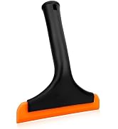 Fkewp Small Silicone Window Squeegee, 5.9" Windshield Scraper Water Wiper with 7.5" Non-Slip Hand...