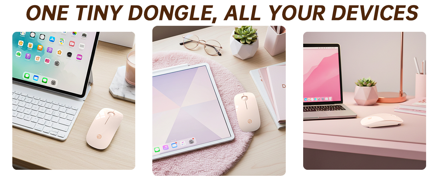 R306C USB C Wireless Mouse for Macbook, iPad, Chromebook