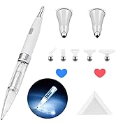 Benote Diamond Art Painting Accessories with Lighted Metal Pen Tips and Multi Replacement Pen Hea...