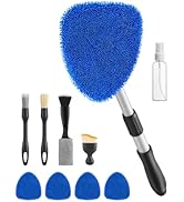 AstroAI 10pcs Windshield Cleaner Tool, Car Interior Detailing Kit with Dual-Head Brush, 4 Detaili...
