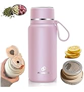 FLINBIUS 28 oz Insulated Water Bottle with Tea Strainer,Maintain Hot or Cold, Leak-Proof, Double ...