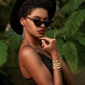 Gold Bracelets for Women- 4Pcs