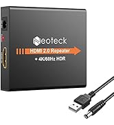 Neoteck HDMI 2.0 Repeater 4K 2160P 3D HDMI Signal Amplifier Repeater Boost Up to 196ft Transmissi...