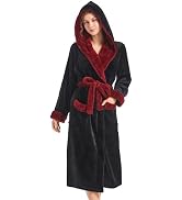 Inner Wish Women Hooded Plush Robe, Fleece Highly Absorbent Cozy Warm Bathrobe