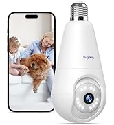 Hugolog 2K Light Bulb Security Cameras Wireless Outdoor - 2.4GHz Cameras for Home Security Indoor...