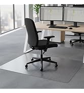 YOOMAYA Chair Mat for Carpet, 30" x 48" Slip Resistant Chair Mat with Grip, Easy Gliding Under De...