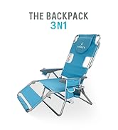 Ostrich Deltess 3 in 1 Portable Chair Cooler Bag &amp; Reclining Lounger, Light Blue