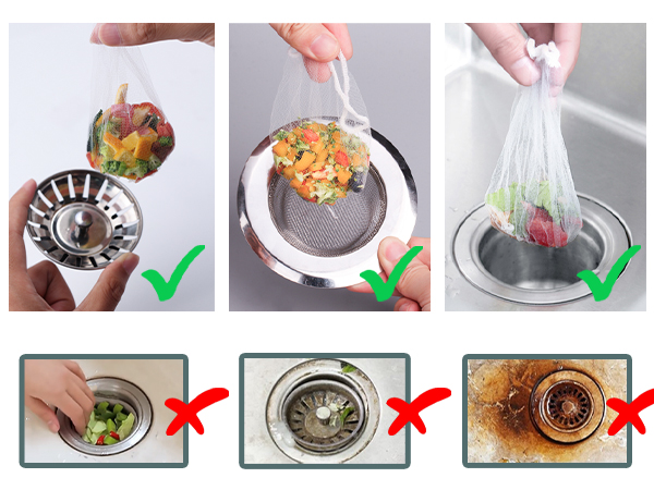  Disposable Mesh Sink Strainer Bags