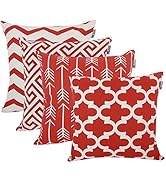 Accent Home Cotton Canvas Throw Cushion Cover Printed Both Side For Home Sofa Couch, Chair Back S...