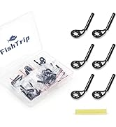 FishTrip Micro Rod Tips Repair Kit - 30pcs Baitcasting Rods Fishing Rod Tip Guides Replacement Ki...