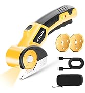 Cordless Electric Scissors, Cardboard Cutter with LED Light, 4V Rechargeable Electric Box Cutter,...