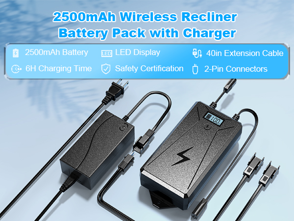battery pack for reclining furniture