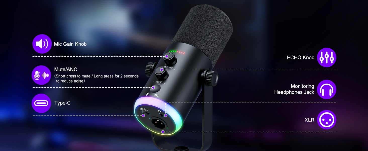 Dynamic Gaming Microphone
