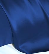 Natural Mulberry Silk Pillowcase for Hair and Skin Standard Size 20"X 26"Haze Blue Pillow Case wi...