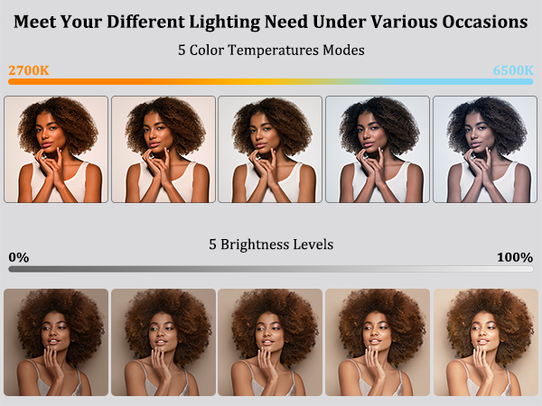 From Warm to Cool: 2700K-6500K Full-Range Control