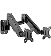 UPGRAVITY Dual Monitor Wall Mount, Double Monitor Wall Stand for Two 17-32 inch Flat/Curved Compu...