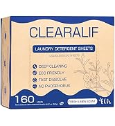 Laundry Detergent Sheets Up to 160 Loads, Fresh Linen - Great For Travel,Apartments, Dorms,CLEARA...
