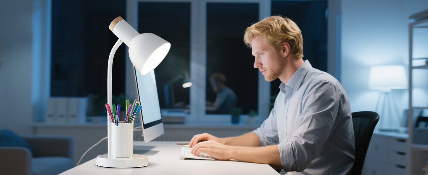 Desk lamps with 360° flexible gooseneck