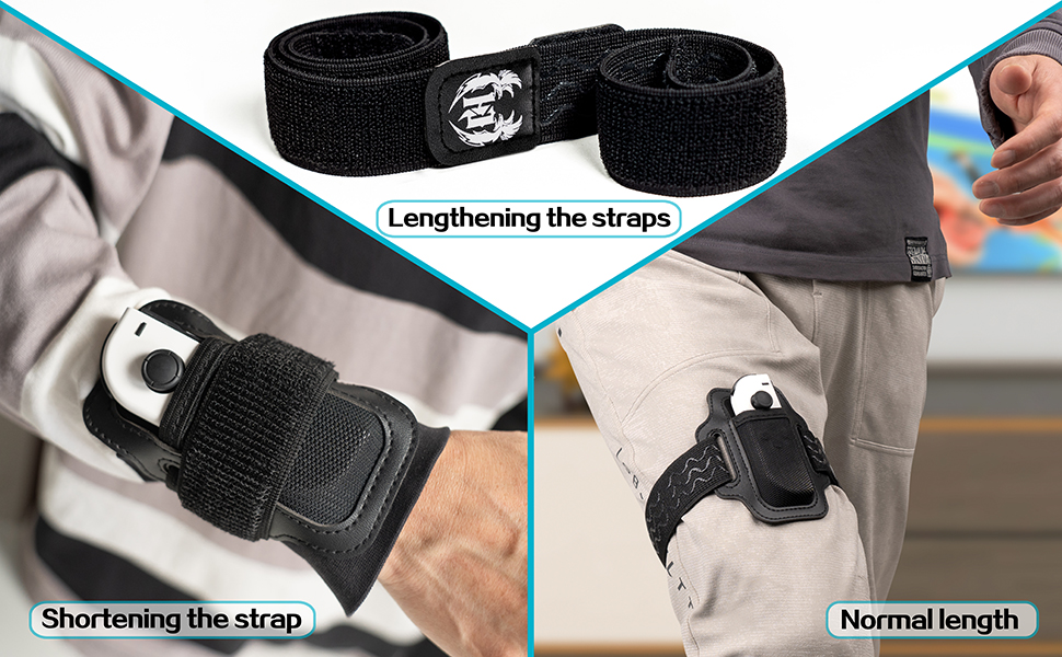 lengthening and shortening the strap