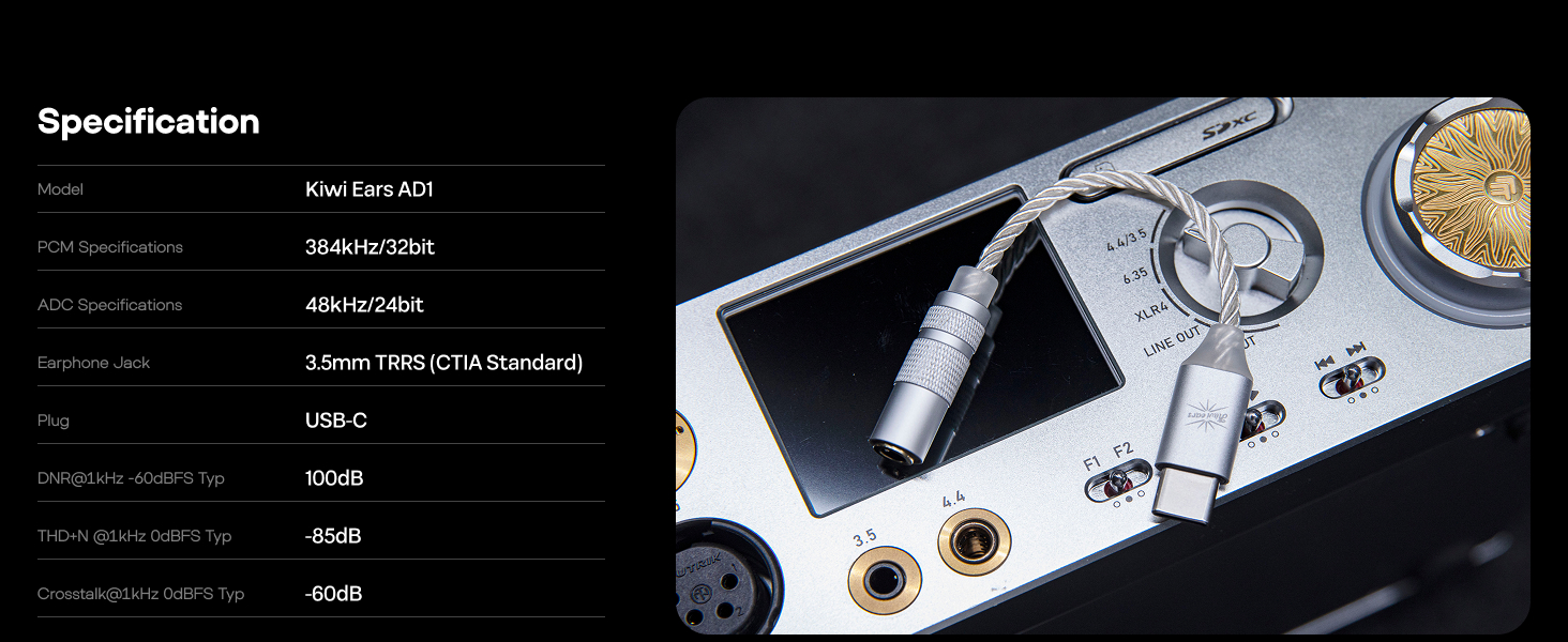 Kiwi Ears AD1 IEM DAC Dongle