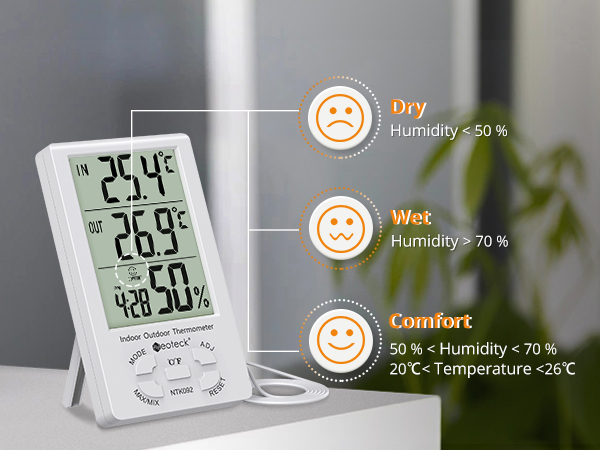 3 in 1 Thermometer Hygrometer