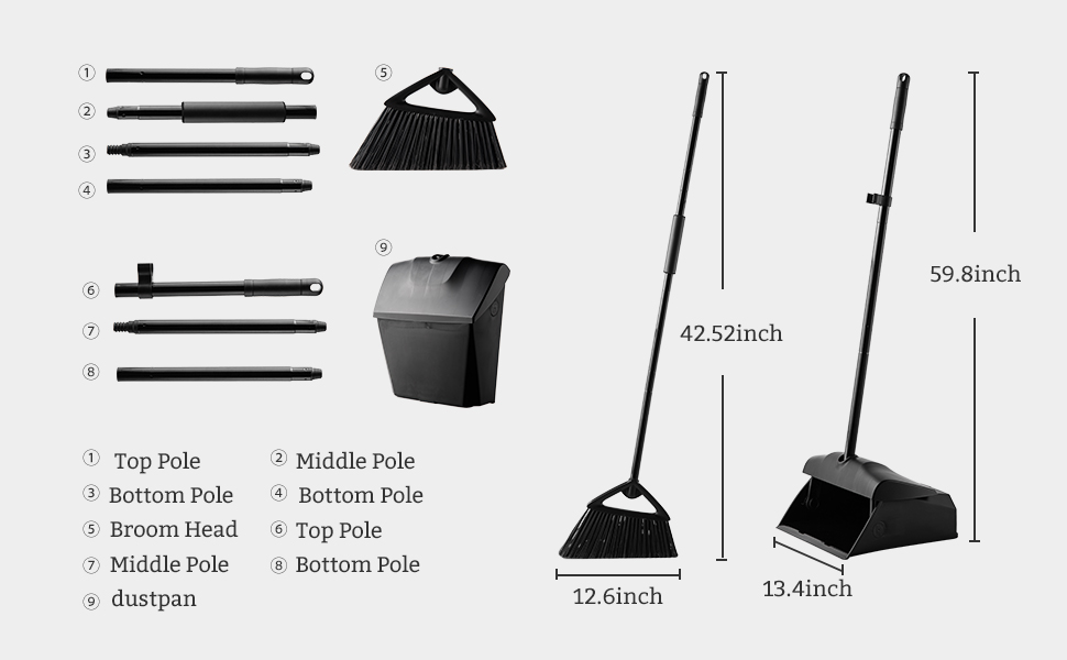 broom and dustpan parts