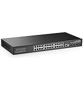 MokerLink 28 Port Gigabit Managed Switch, 24 Port GE, 4 x 10G SFP+ Uplink, 1 Console Port, 1 USB ...