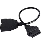 Klanata OBD1 to OBD2 Adapter OBD1 12 Pins to OBD2 16 Pins Scanner Diagnostic Tool OBD 2 Adapter f...