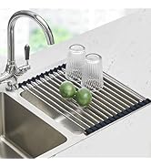 Seropy Roll Up Dish Drying Rack Over The Sink Drying Rack for Kitchen Counter, Rolling Dish Rack ...