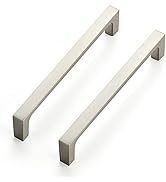 Ravinte 25 Pack Solid 5 Inch Kitchen Square Cabinet Handles Brushed Nickel Cabinet Pulls Drawer P...