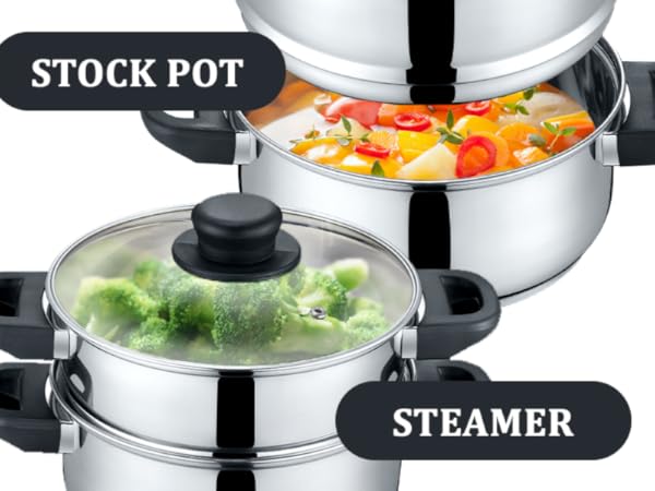 use as a stock pot or a steamer