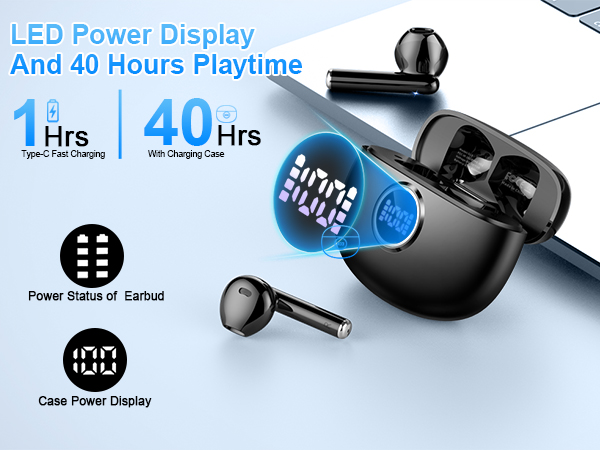 Wireless Earbuds Bluetooth Ear Buds Bluetooth Headphones Running in Ear Wireless Earphones Headset