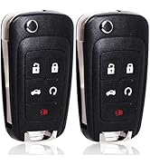 NPAUTO 2Pcs Key Fob Replacement for Chevy Equinox Camaro Impala Cruze Sonic Malibu GMC Terrain Bu...