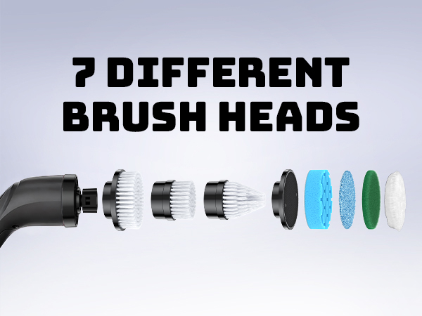 One-stop cleaning solution - 7 brush heads cover various scenarios