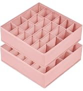 Joyoldelf Sock Organizer Drawer Organizer - 2 Packs Underwear Organizer, 24 Cells Collapsible Clo...