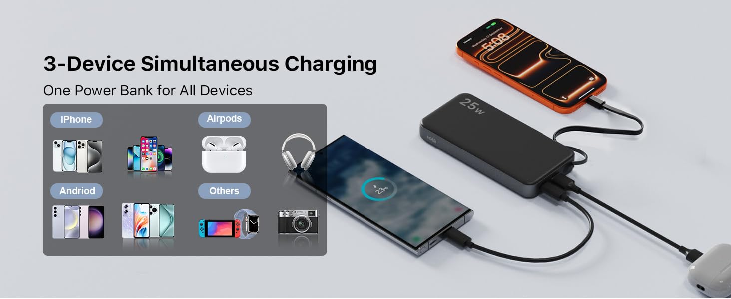 3-Device Simultaneous Charging