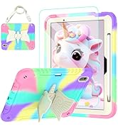 TOMORRY for iPad Air 11 Inch Case 2024 (M2) with Tempered Glass Screen Protector,Unicorn Stand,Pe...