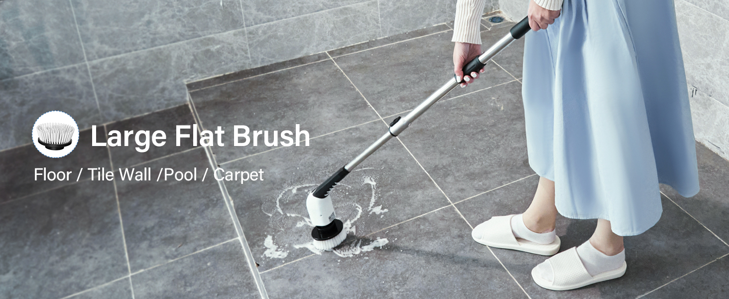 bathroom essential scrubber brush with long handle shower brush for cleaning