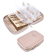 BAGSMART Jewelry Travel Organizer Case for Home Jewelry Organizer Storage Ring Binder Jewelry Bag...