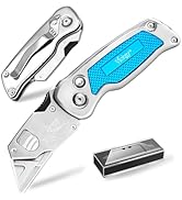 Vickay Box Cutter, Utility Knife with Clip, Stainless Steel Body Handle, Quick-change Blade and S...