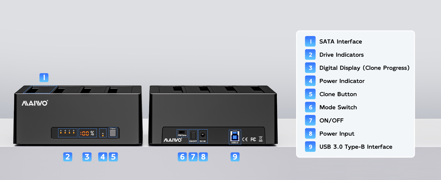 2.5 3.5 hdd ssd to usb 3.0 adapter reader enclosure hard drive cloner copy file das nas